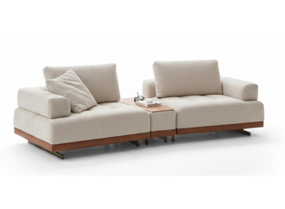 2-Sitzer Sofa Moderner Stil Beige Farbe Eleganter Stil Weiches Sofa