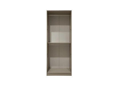 2turiger Kleiderschrank mit Kleiderstange Beige Moderner Stil Elegant