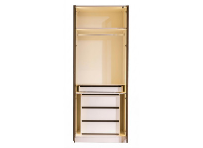 2turiger Kleiderschrank mit Schubladen Beige Moderner Stil Funktional