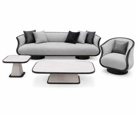 Wohnzimmer Sofa Set 3+1 Sitzer Designer Couchtisch Komplettes Beistelltisch