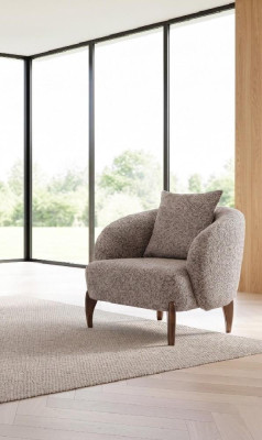 Sessel Modern Grau Elegant Polstersessel Cocktailsessel Design Sessel
