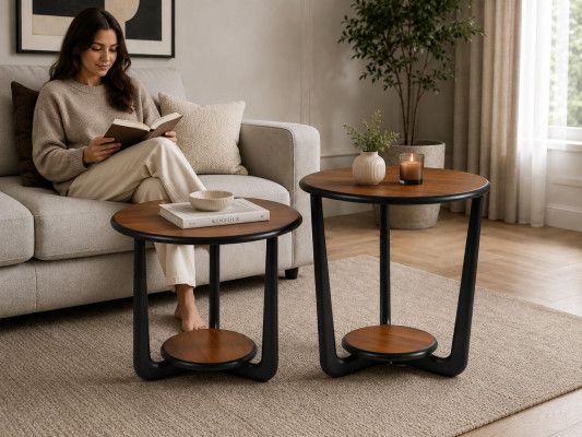 Couchtische Holz Beistelltische Wohnzimmer Braun Modern Neu Stilvoll