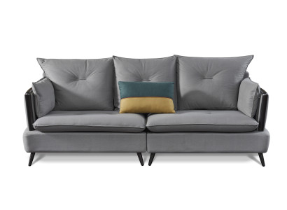 Beige Chesterfield-nojatuoli olohuoneeseen luksusverhoilu