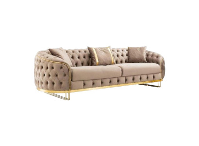 Tyylikäs kolmen hengen olohuoneen Chesterfield-sohva Luxuriöse-huonekalut Uusi