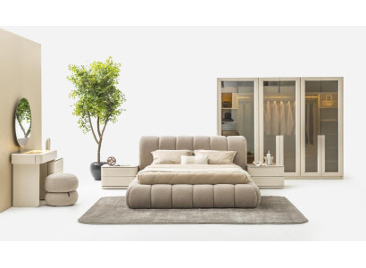 Zwei graue Sofas komplett mit 2 weißen Sesseln luxuriöse gepolsterte Sessel
