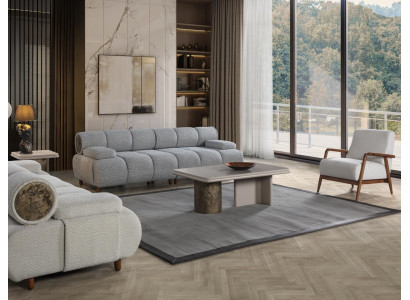 Wohnwand Holz Möbel Modern Design Wohnzimmer Regale Luxus Einrichtung