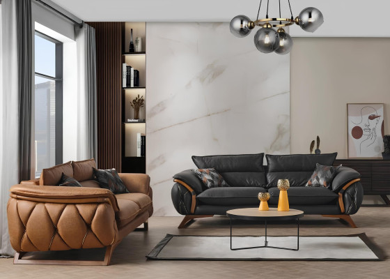 Vesivuode sänky täydellinen nahkasänky pehmeä sänky patjalla Chesterfield