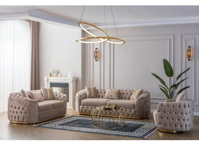 Chaiselongue Olohuone Kalusteet Uudet Moderni Muotoilu Sohva Kankaat Vihreä Tekstiili