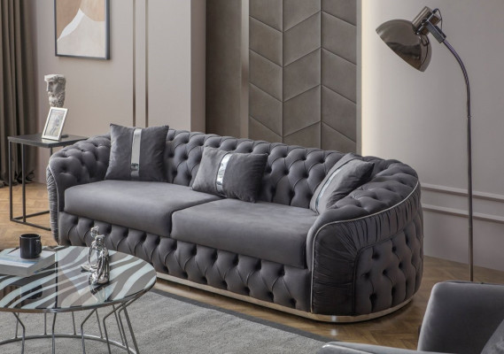 Vuode 2x Yöpöytä 3 osaa Makuuhuoneen Setti Suunnittelija Luxe Vuoteet Hotelli Täydellinen