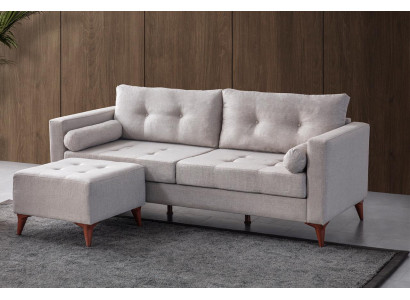 Chesterfield 3-istuttava Nahka Harmaa Olohuone Moderni Suunnittelu Sohva big xxl Huonekalut