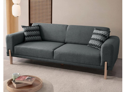 Chesterfield 3 Sitzer Leder Wohnzimmer Modern Design Couchen Sofa Graue Möbel