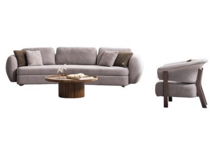 Ylellinen Chesterfield Huonekalut Olohuone Sohva Nahka Harmaa 3 Hengen Uusi