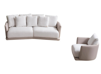 XXL Sofa 3 Sitzer Couch Chesterfield Polster Sitz Garnitur Leder Textil Gelb Neu